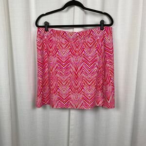 Jude Connally Pink&Orange Chevron Morgan Mini Golf Skort Sz.L